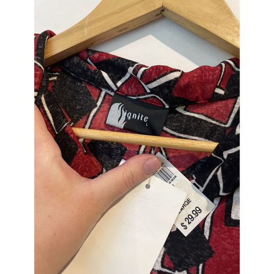 Bnwt ignite size l shirt - clothing tops blouse - clothing & fashion women’s apparel