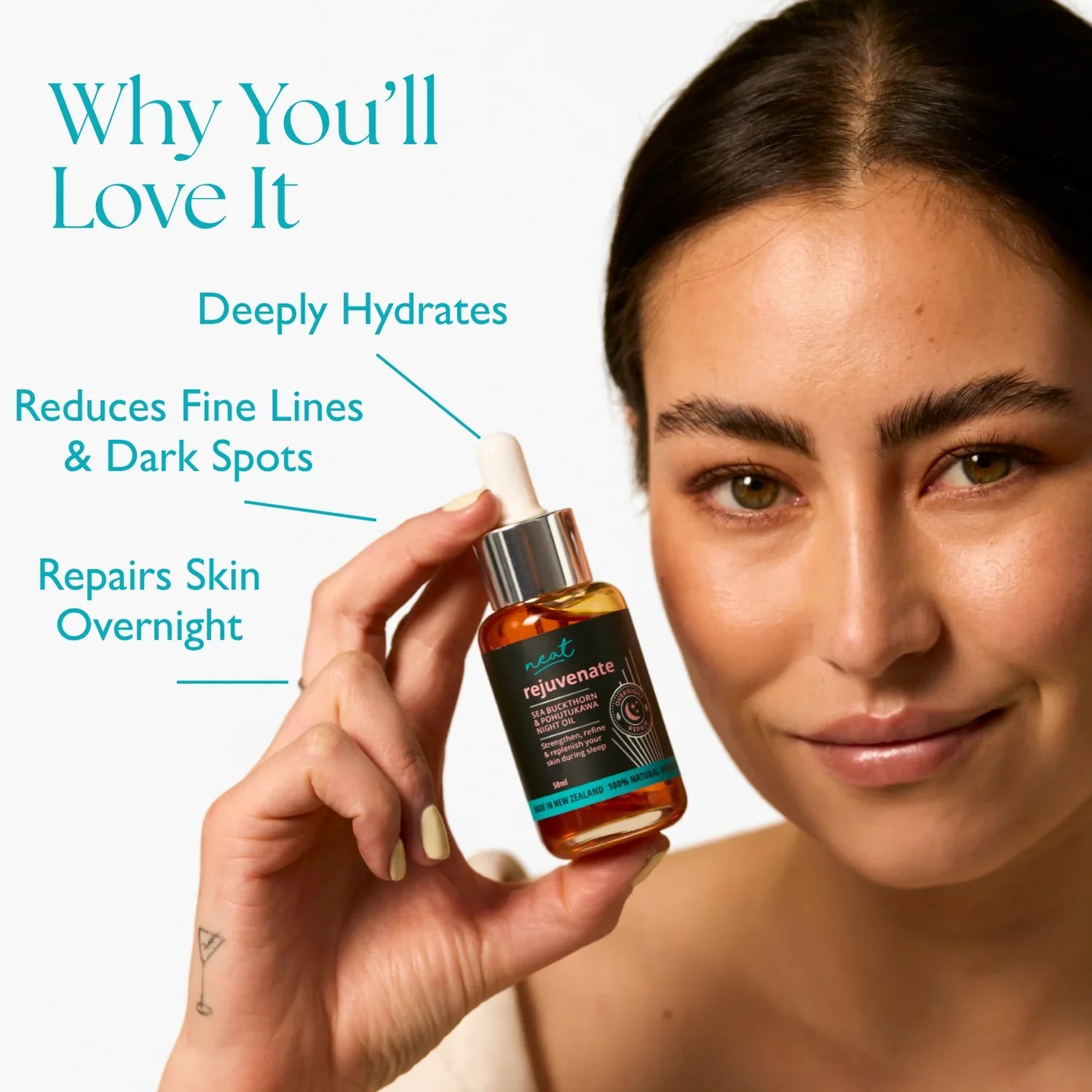 Neat rejuvenate pore refining night oil 20ml - face serums health and wellness