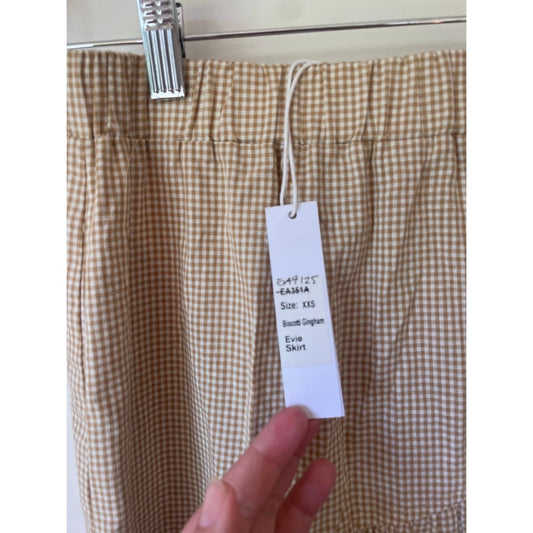 Et alia size xxs gingham evie skirt - skirts bottom - clothing & fashion - designer clearance - skirt women’s apparel