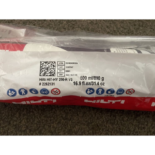 Hilti hit-hy 200-r v3 adhesive anchor / injectable mortar (just past bb) - hardware glue & adhesives adhesives - home &