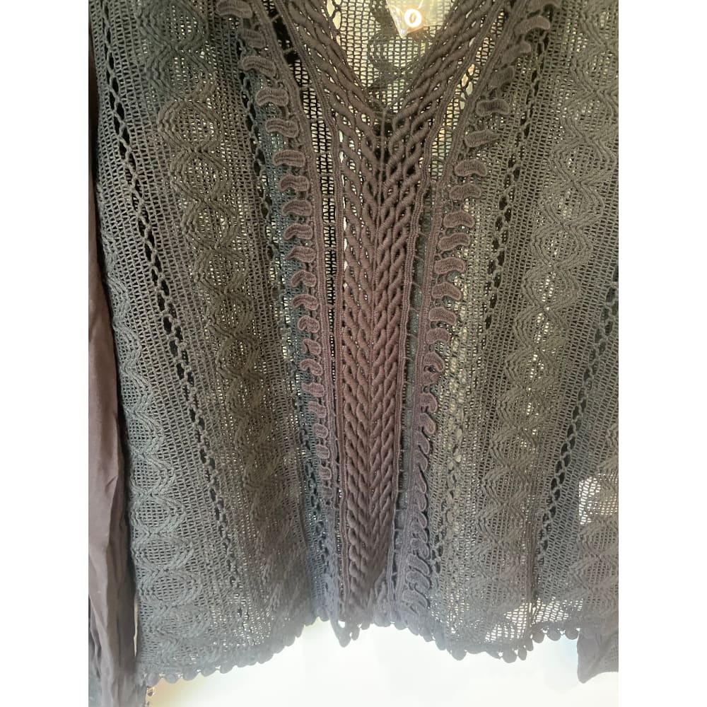 Zafina size 10 long sleeve cotton lace top - blouses blouse - clothing & fashion - designer clearance - top women’s