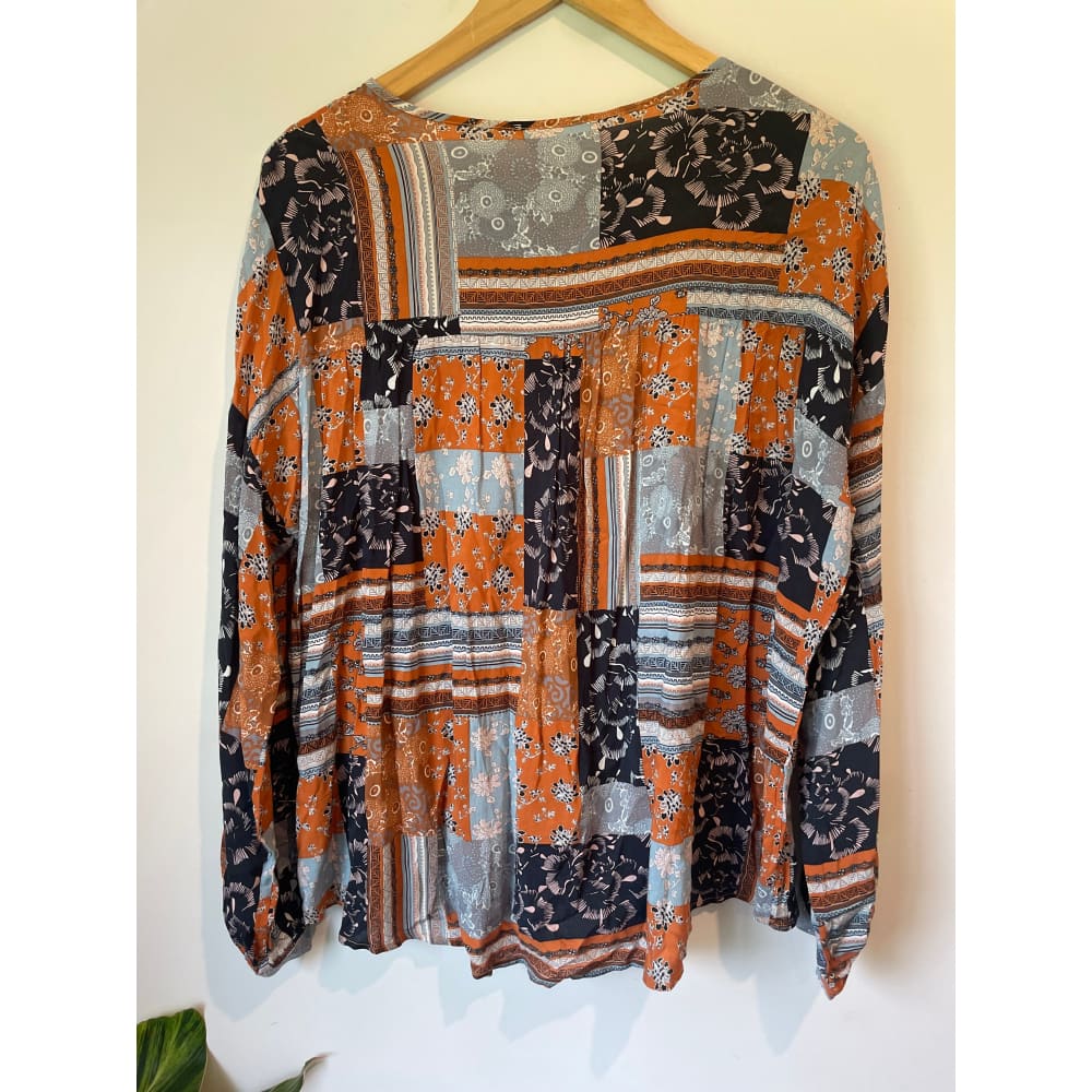 Seduce nz size 10 patchwork look top - blouses blouse - clothing & fashion - designer clearance - top women’s apparel