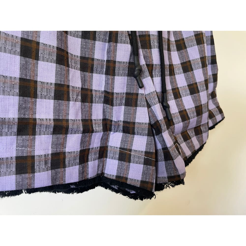 Et alia size xs frankie shorts in lilac check - shorts bottom - clothing & fashion - designer clearance - shorts