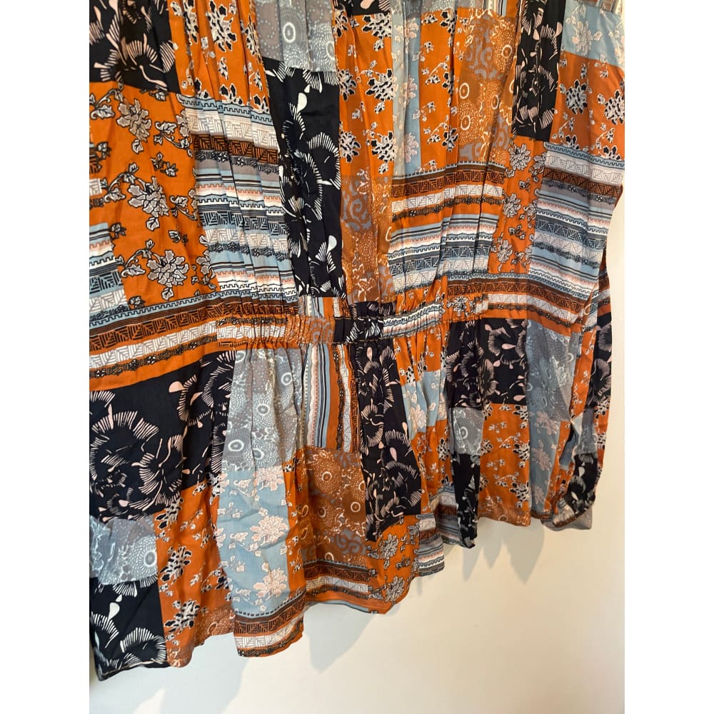 Seduce nz size 10 patchwork look top - blouses blouse - clothing & fashion - designer clearance - top women’s apparel