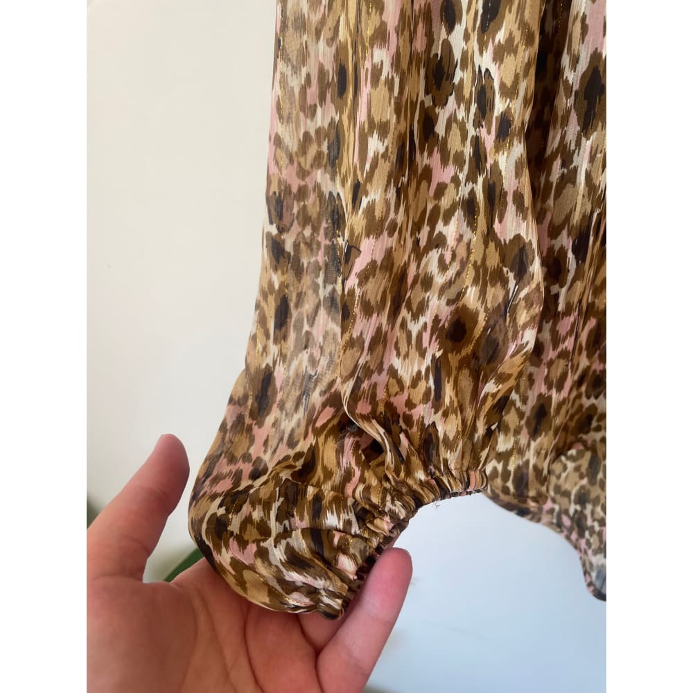 Zafina size 10 animal print top - clothing tops blouse - clothing & fashion - designer clearance - top women’s apparel