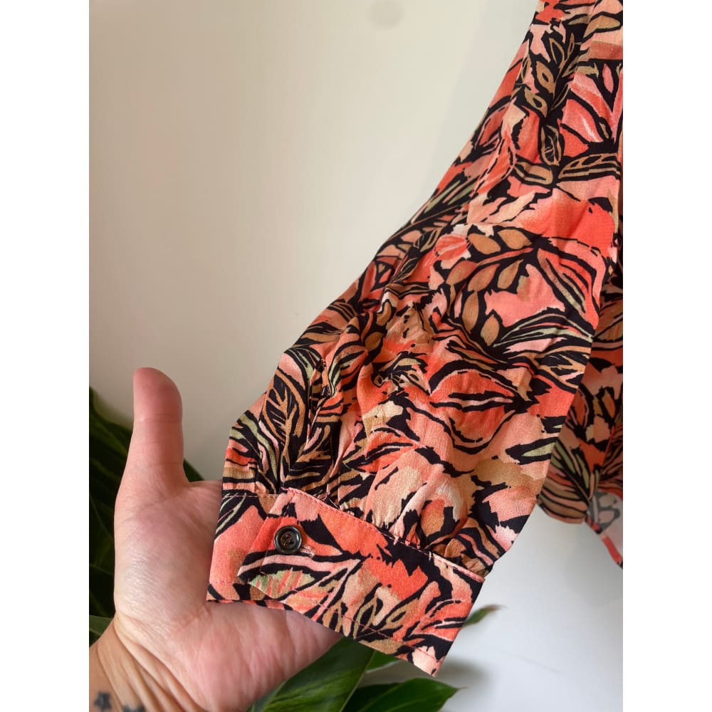 Seduce nz size 10 leaf print top - clothing tops blouse - clothing & fashion - designer clearance - top women’s apparel
