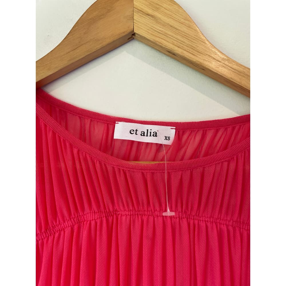 Et alia size xs sheer rouched dress with slip - dresses clothing & fashion - designer clearance - dresses women’s