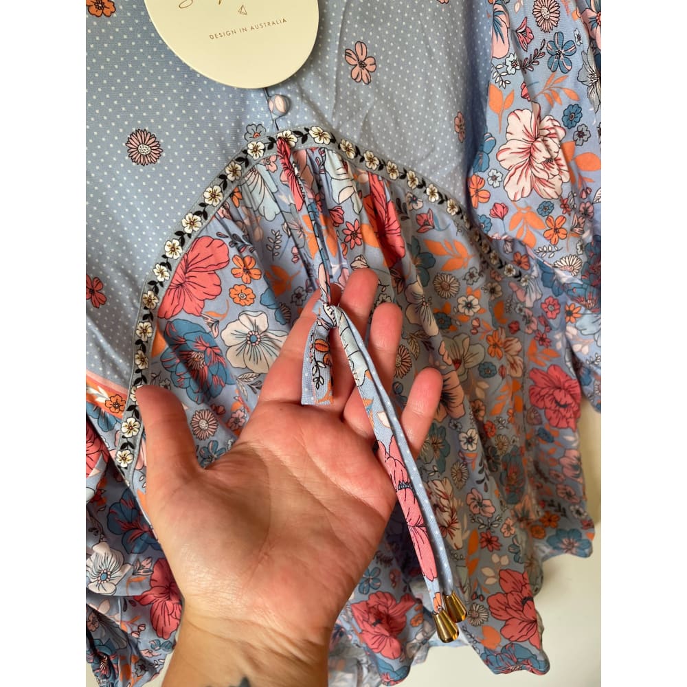 Salty bright size 8 rayon dress - clothing tops blouse - clothing & fashion - designer clearance - top women’s apparel
