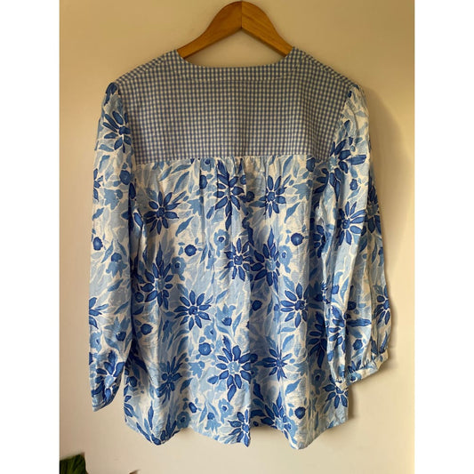 Zafina size 10 floral top - clothing tops blouse - clothing & fashion - designer clearance - top women’s apparel