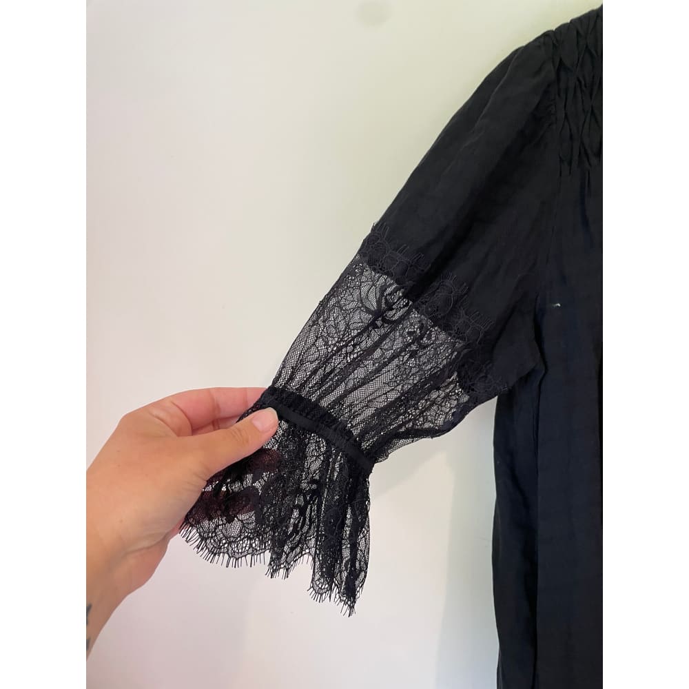 Seduce nz size 10 lace trim dress (missing 1 button) - clothing tops blouse - clothing & fashion - designer clearance