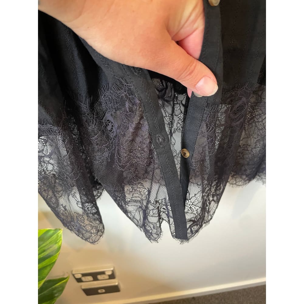 Seduce nz size 10 lace trim dress (missing 1 button) - clothing tops blouse - clothing & fashion - designer clearance