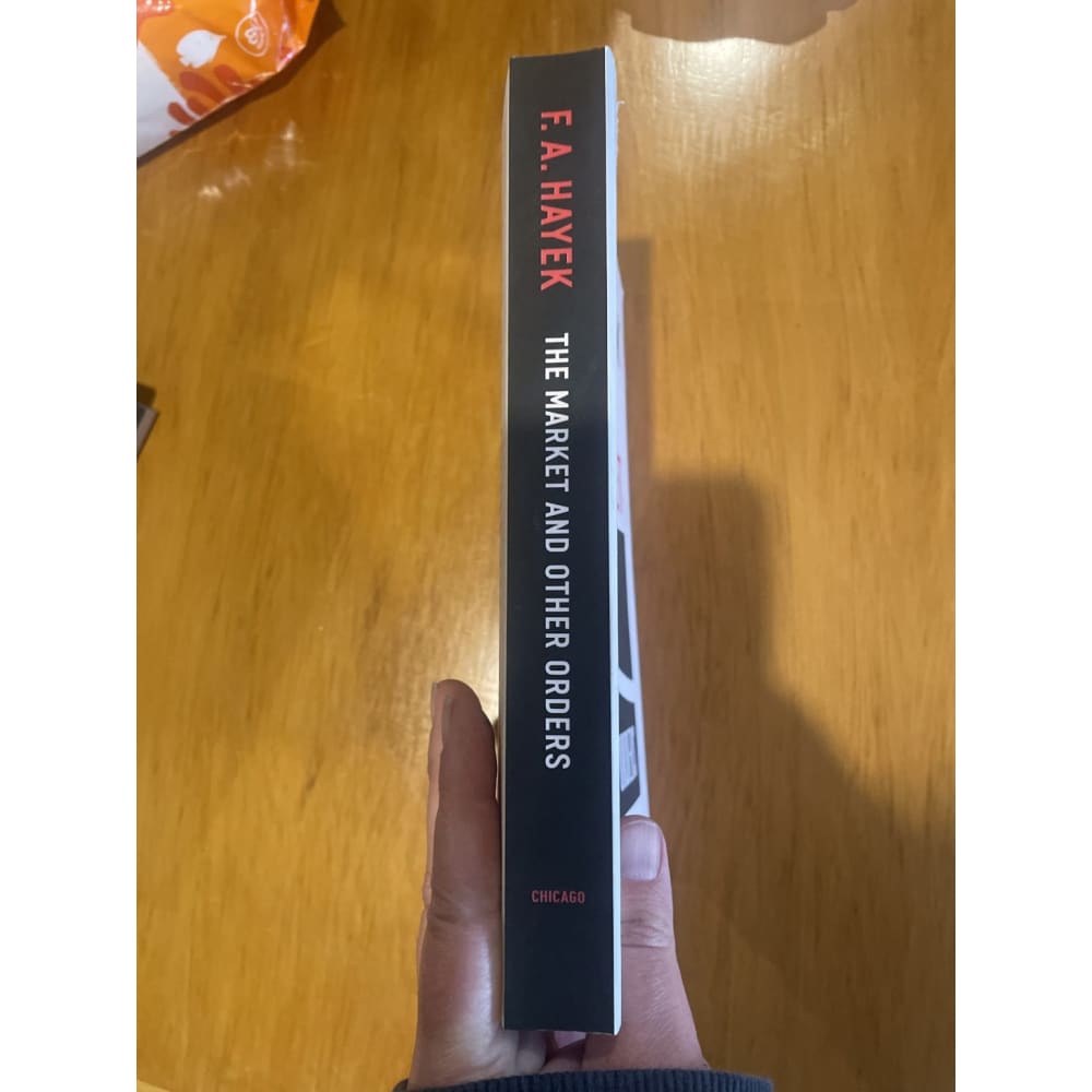The market and other orders - f. A. Hayek - print books book - economics printed media
