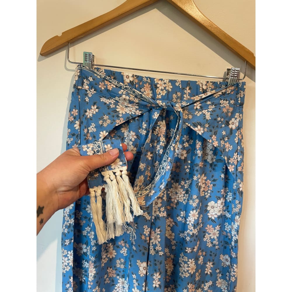 Iris maxi floral boho pants â size 10 | 100% rayon cut-label - skirts bnew label cut branded clothing - bottom