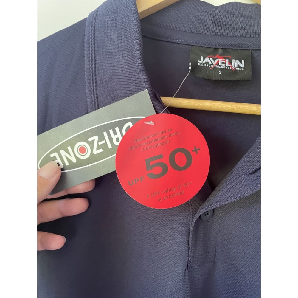 Brand new javelin size s dri-zone spf 50 + polo - polos clothing & fashion - men - polo shirt - tops men’s apparel