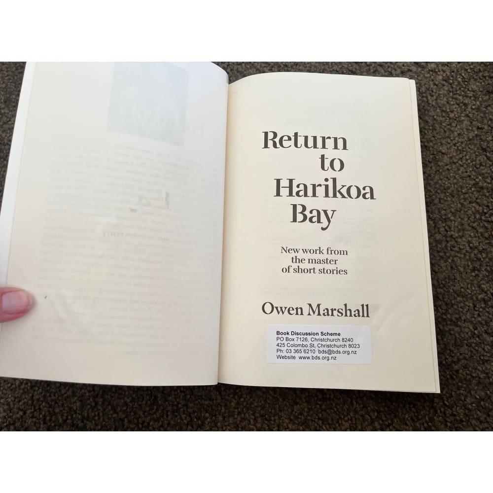 Return to harikoa bay by owen marshall - books condition: used printed media