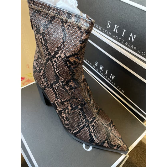 Skin footwear size 38 saylor choc snake boots - boots boots - clothing & fashion women’s shoes