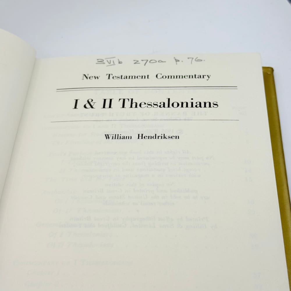 New testament commentary 1 & 2 thessalonians by william hendriksen - print books condition: used - what’s new printed