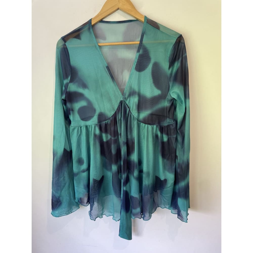 Brand new 2xl mesh top - 2xl - blouses blouse - clothing & fashion - long sleeve - top womenās apparel