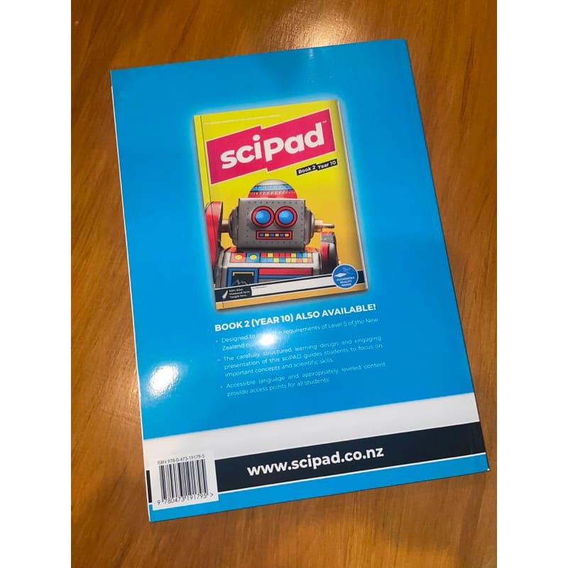 Scipad book 1 year 9 - print books book - condition: used - education - science printed media
