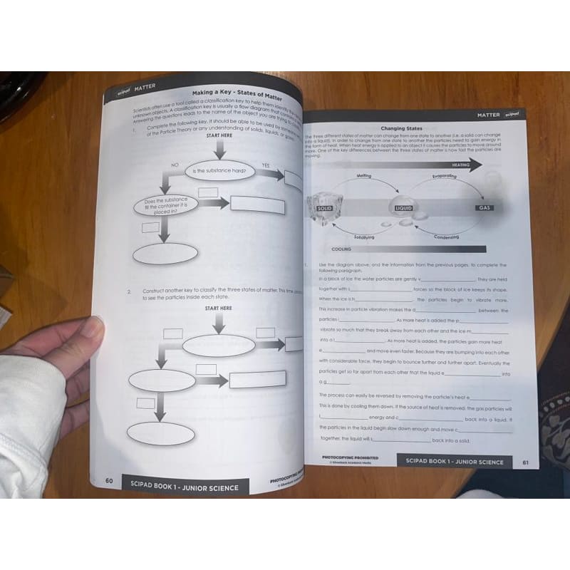 Scipad book 1 year 9 - print books book - condition: used - education - science printed media