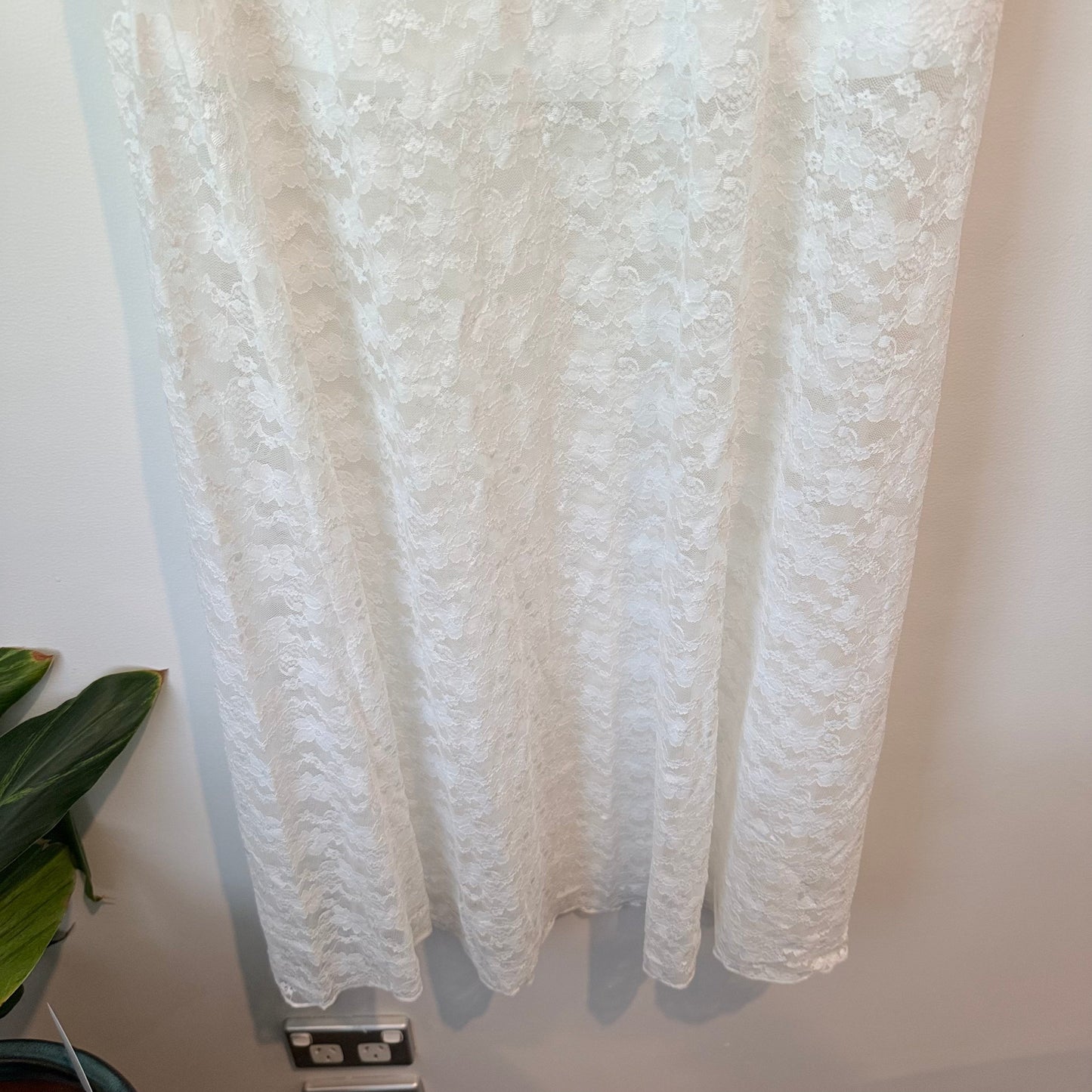 Next size 12 white lace midi skirt - skirts bottom womenâs apparel