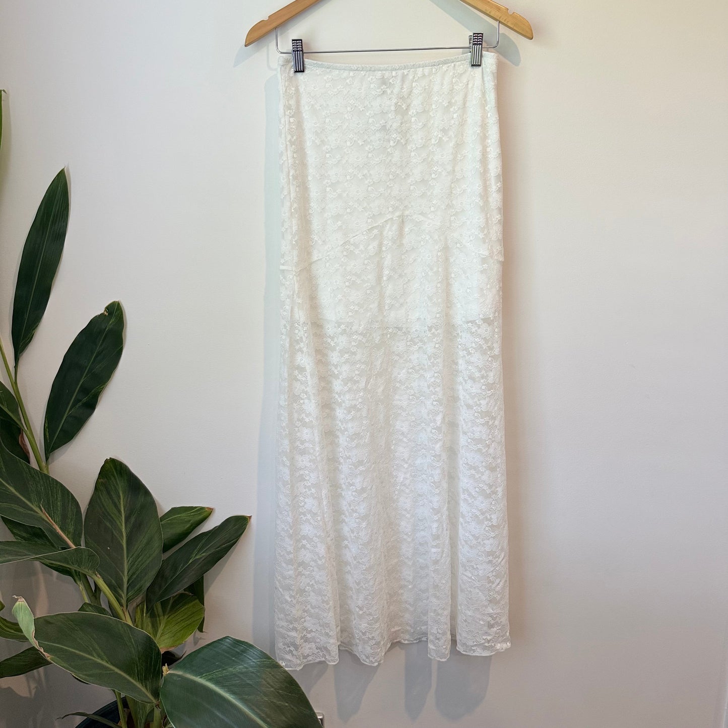 Next size 12 white lace midi skirt - skirts bottom womenâs apparel