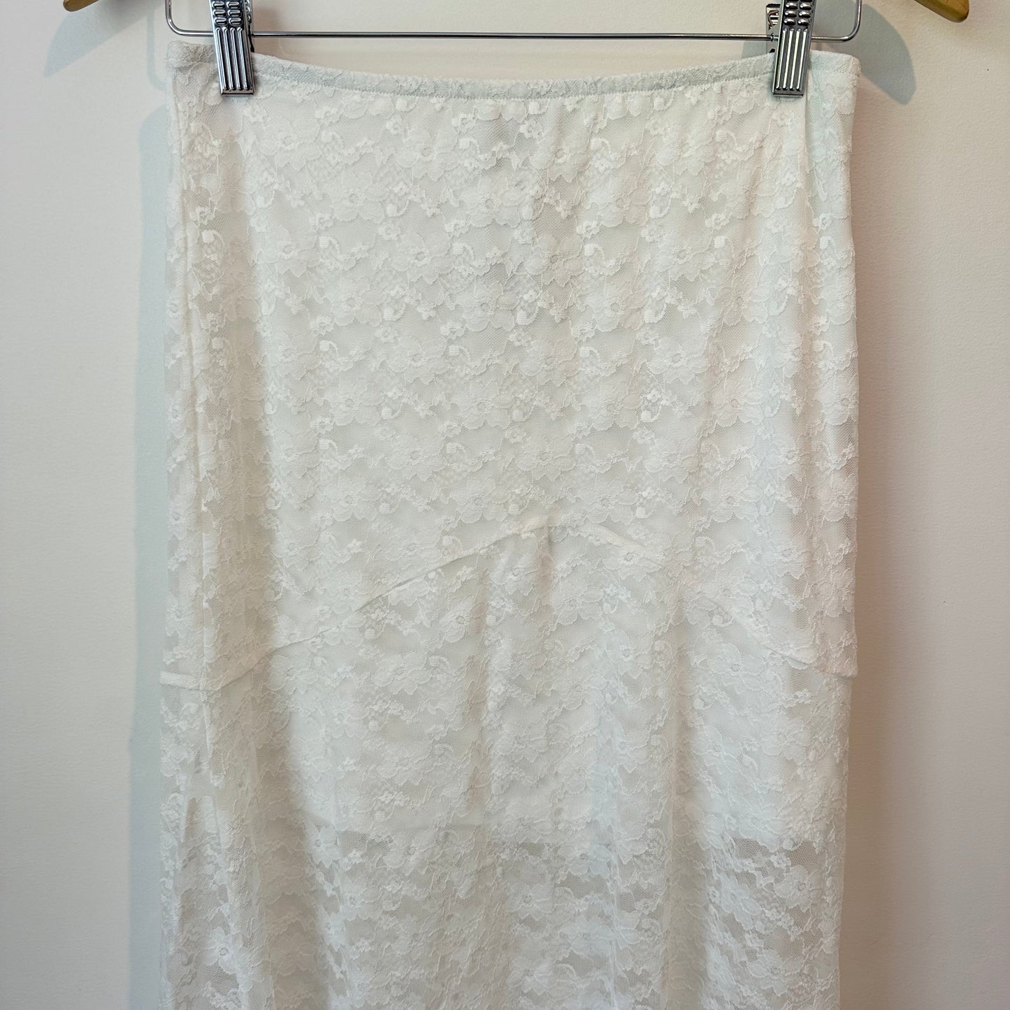 Next size 12 white lace midi skirt - skirts bottom womenâs apparel