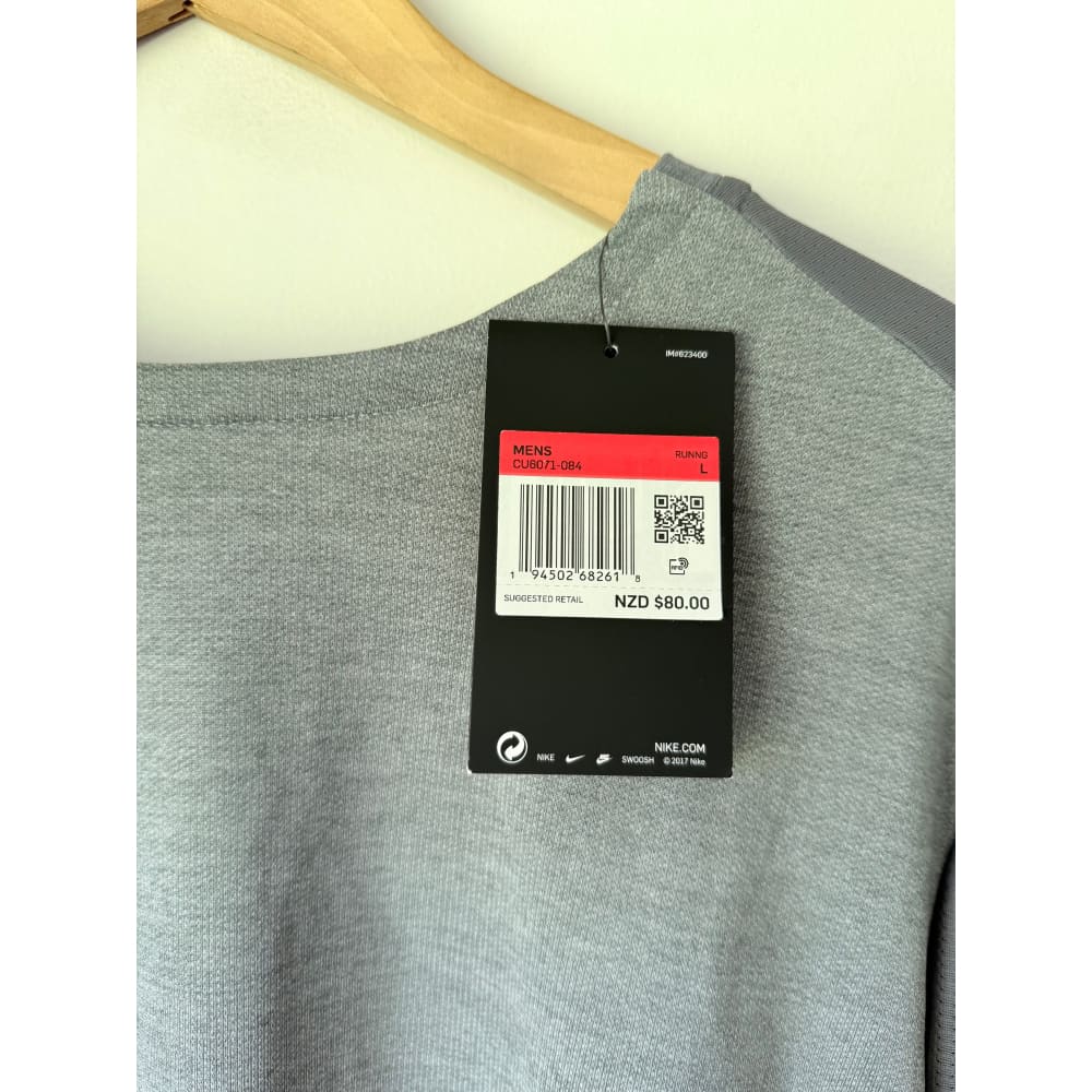 Nike size large men’s running top grey rrp $80 - activewear tops tops men’s apparel