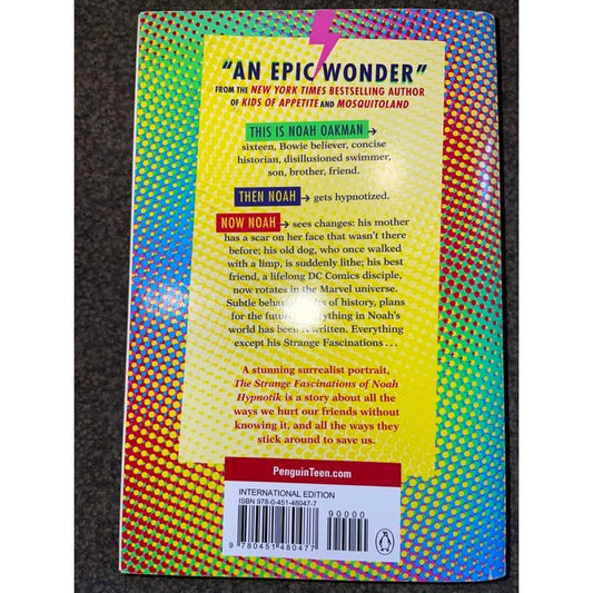 The strange fascinations of noah hypnotik - david arnold - print books book - condition: used - fiction - fiction book