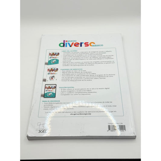 Nuevo diverso básico: cuaderno de ejercicios spanish language book. - print books printed media
