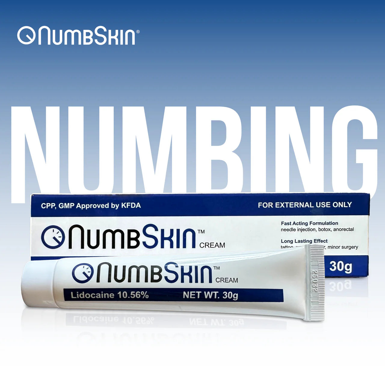 Numbskin™ numbing cream - lidocaine 10.56% (30g) - tattooing supplies crafts