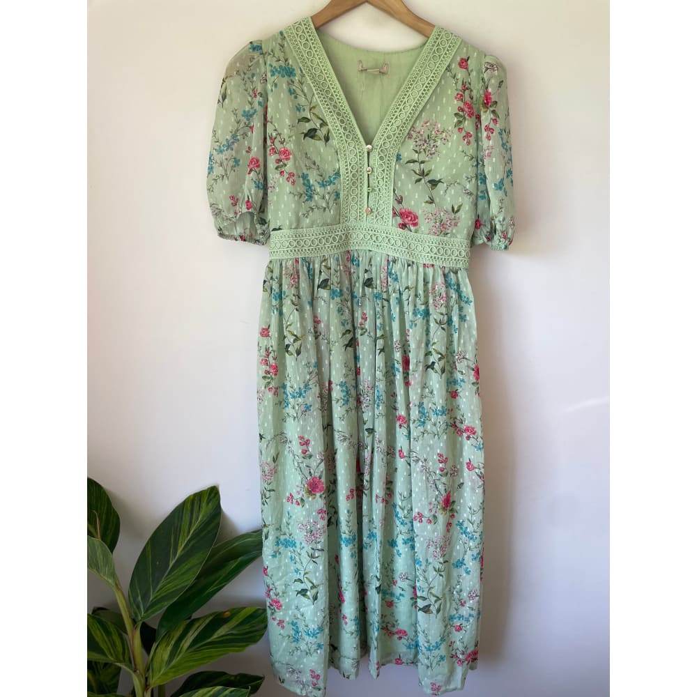 Oasis size 10 floral chiffon dress – brand new cut label - dresses bnew label cut branded clothing - clothing & fashion