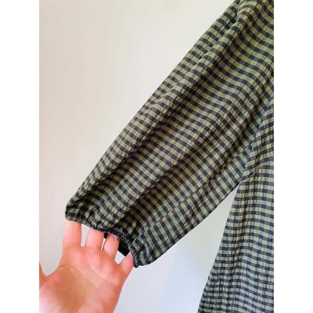 Oasis gingham top – size 12 (brand new cut-label cotton blend) - blouses blouse - bnew label cut branded clothing