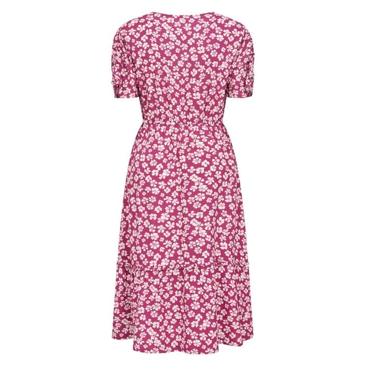 Mountain warehouse size 16 oasis womens midi tiered dress - berry - dresses top women’s apparel