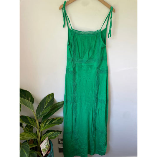 Oasis slub cotton maxi dress – size 10 (brand new cut-label has tear at back) - dresses bnew label cut branded clothing