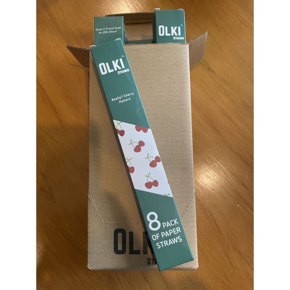 Bulk lot of 4800 cherry pattern paper straws - drinking straws & stirrers home & living - kitchen & cooking - straws