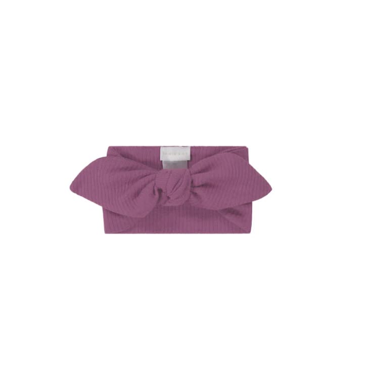 Jamie kay baby organic cotton modal lilian headband - grape - headbands baby essentials