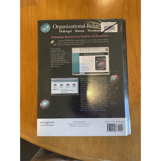 Organizational behaviour: ninth edition - hellriegel / slocum / woodman - print books book - business - condition: used
