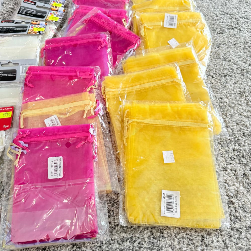 Organza gift and favor bags bulk pack assorted sizes and colours - gift bags seasonal & holidays decorations