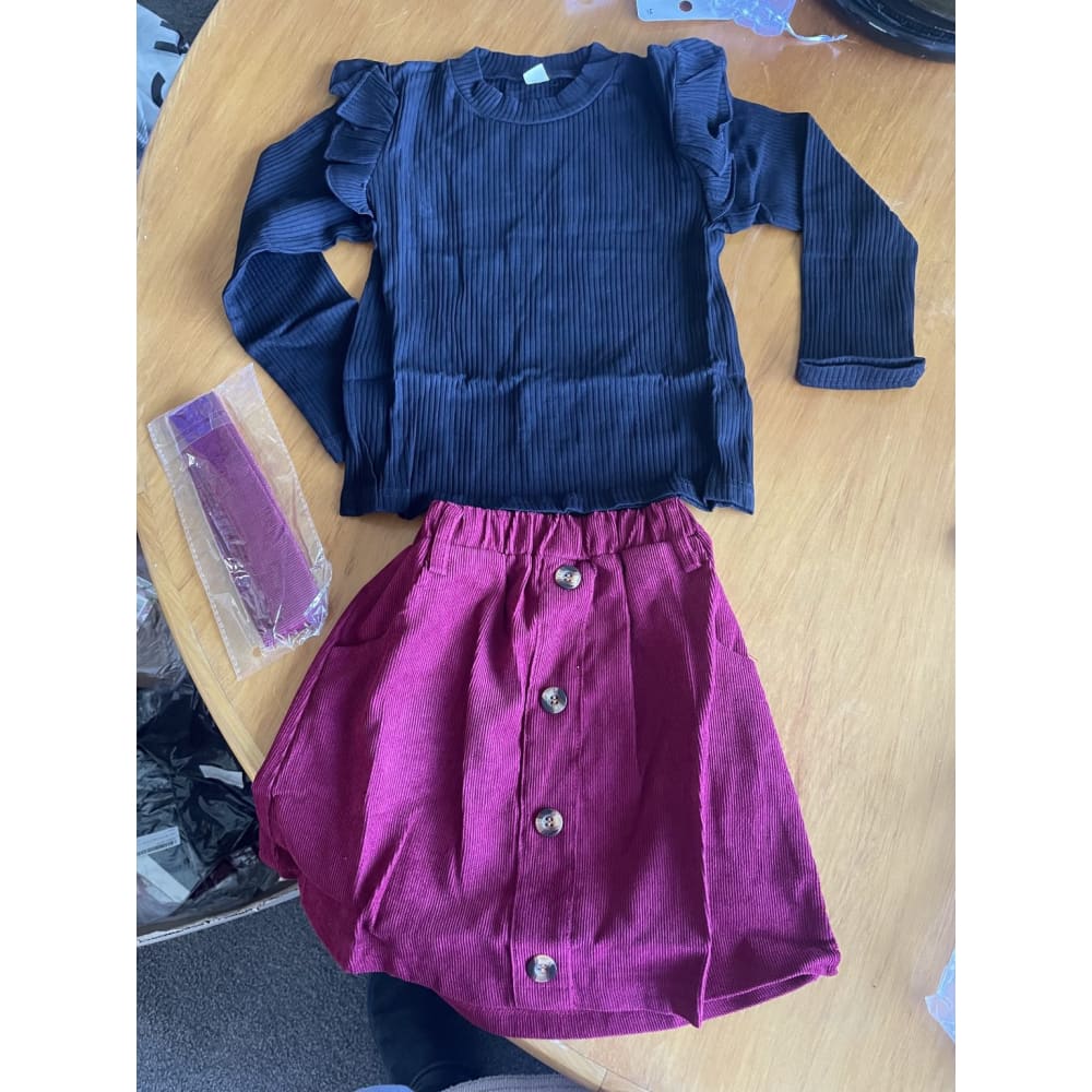Brand new shein kids size 6-7y ribbed top and skirt - outfit sets baby clothing - clothing & fashion - kids - set