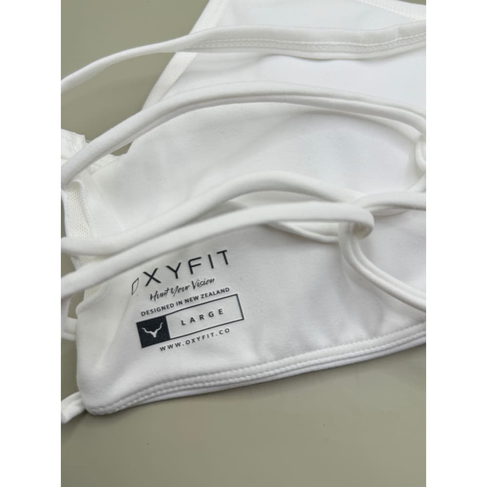 Oxyfit size l allure crop v2 polar white - crop tops special categories women’s apparel