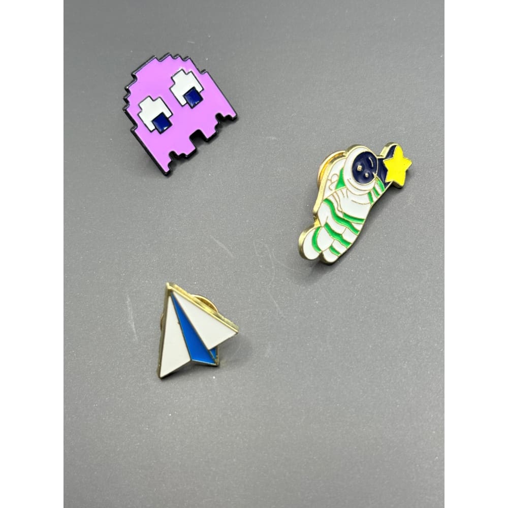 3x enamel funky pin set - brooches & lapel pins accessories womenâs apparel