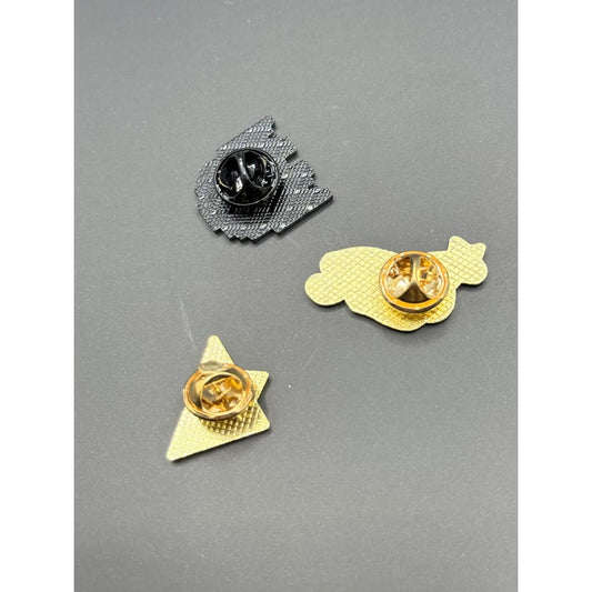 3x enamel funky pin set - brooches & lapel pins accessories women’s apparel