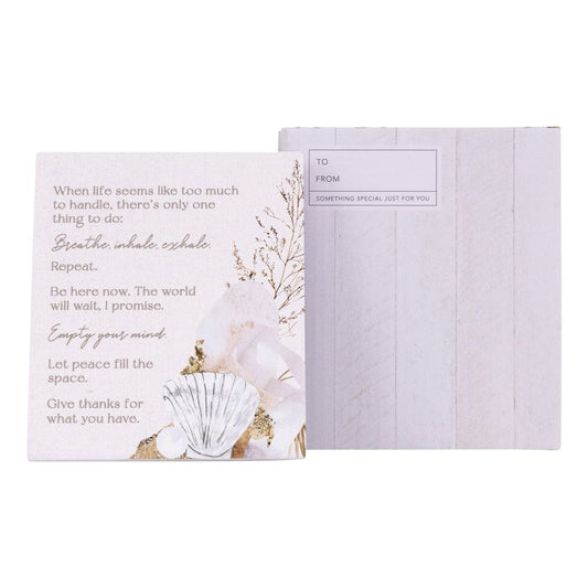 Splosh palm cove ’mindfulness’ verse plaque - visual artwork home&living materials