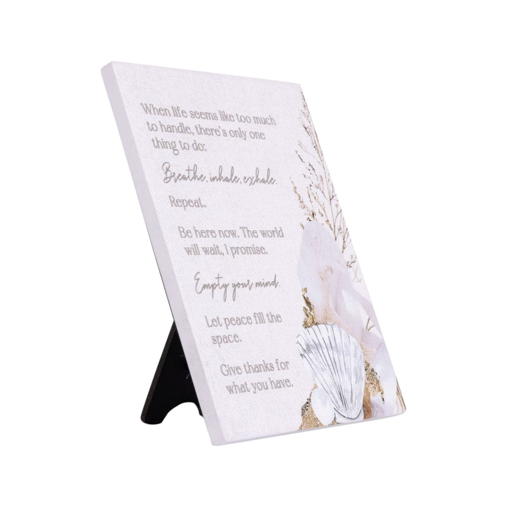 Splosh palm cove ’mindfulness’ verse plaque - visual artwork home&living materials