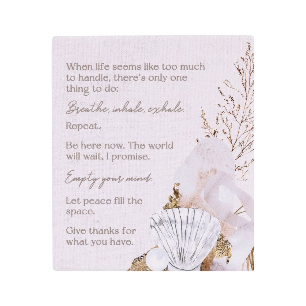 Splosh palm cove ’mindfulness’ verse plaque - visual artwork home&living materials