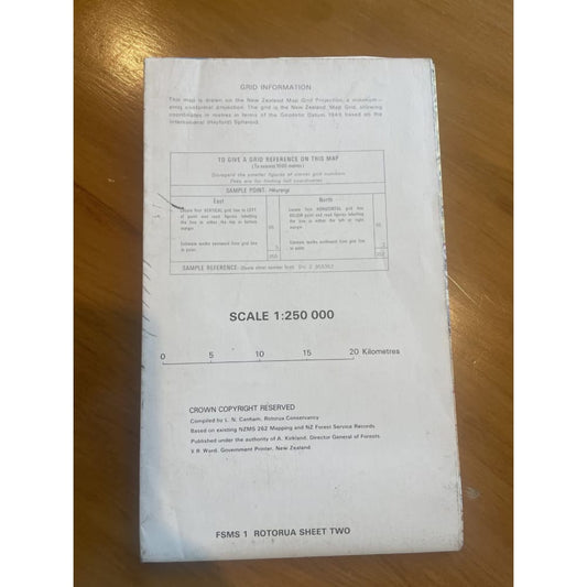 Rotorua conservancy map 1985 - sheet 2 - paper products condition: used - maps - stationery stationery