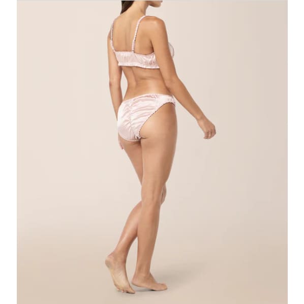 Papinelle size l audrey silk knicker - pink - rrp $59.99 - thongs