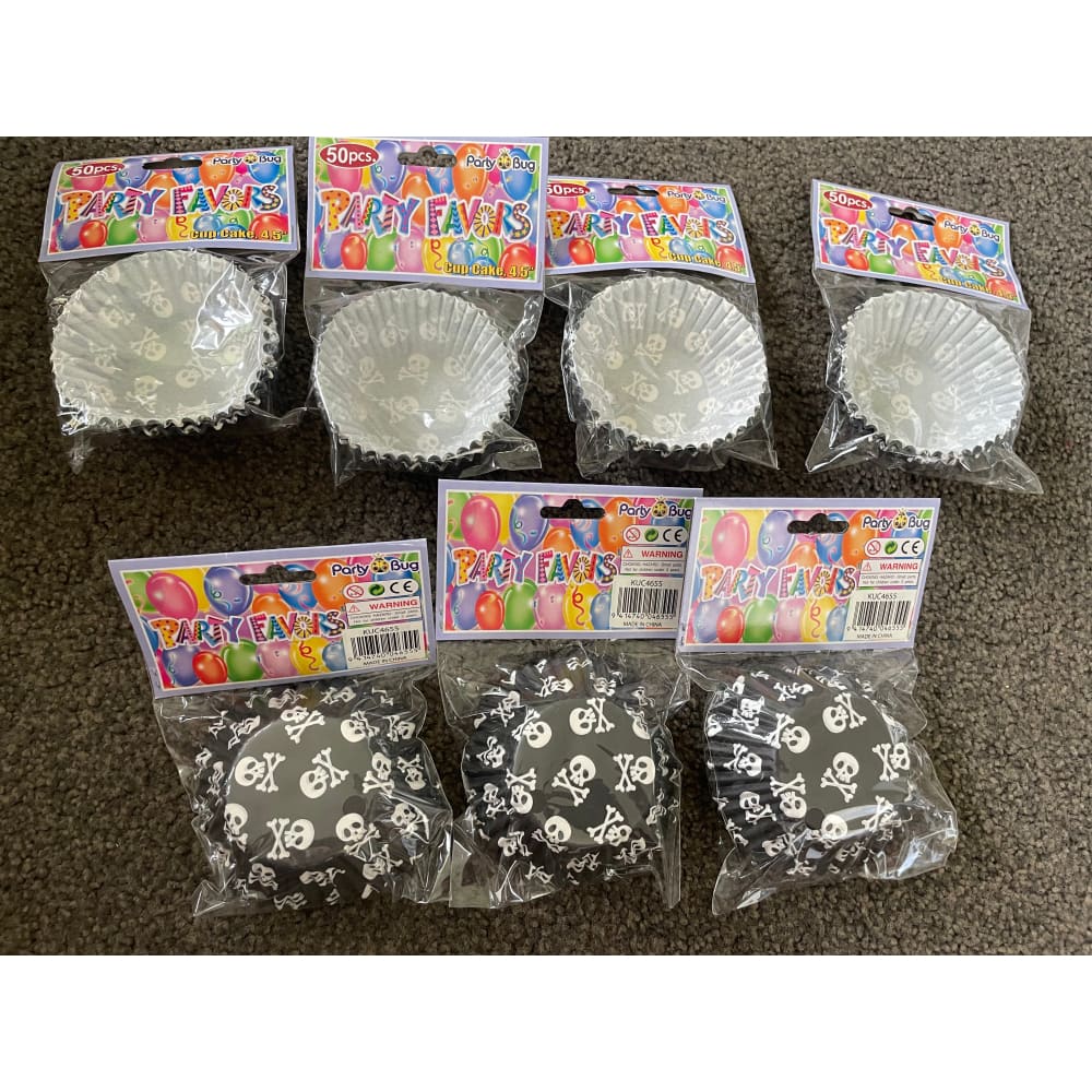 Pirate baking cups 50 pcs x 7 packs (350 total) - baking liners home&living materials