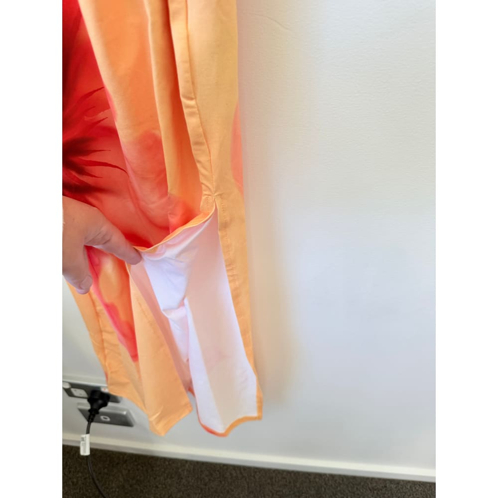 Shein size m peach floral print slip dress - dresses top womenās apparel